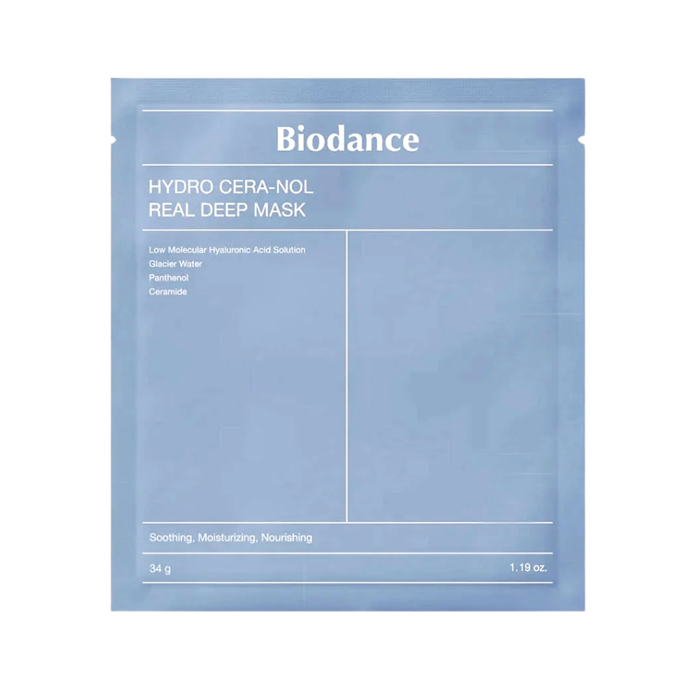 Biodance Hydro Cera-Nol Real Deep Mask 4 Sheets x 1.19 oz | Paraben and Fragrance free