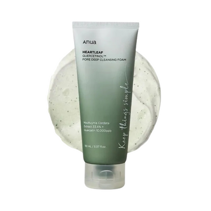 ANUA Heartleaf Quercetinol Pore Deep Cleansing Foam, Facial Cleanser 150ml/5.07 fl.oz. (Original Version)