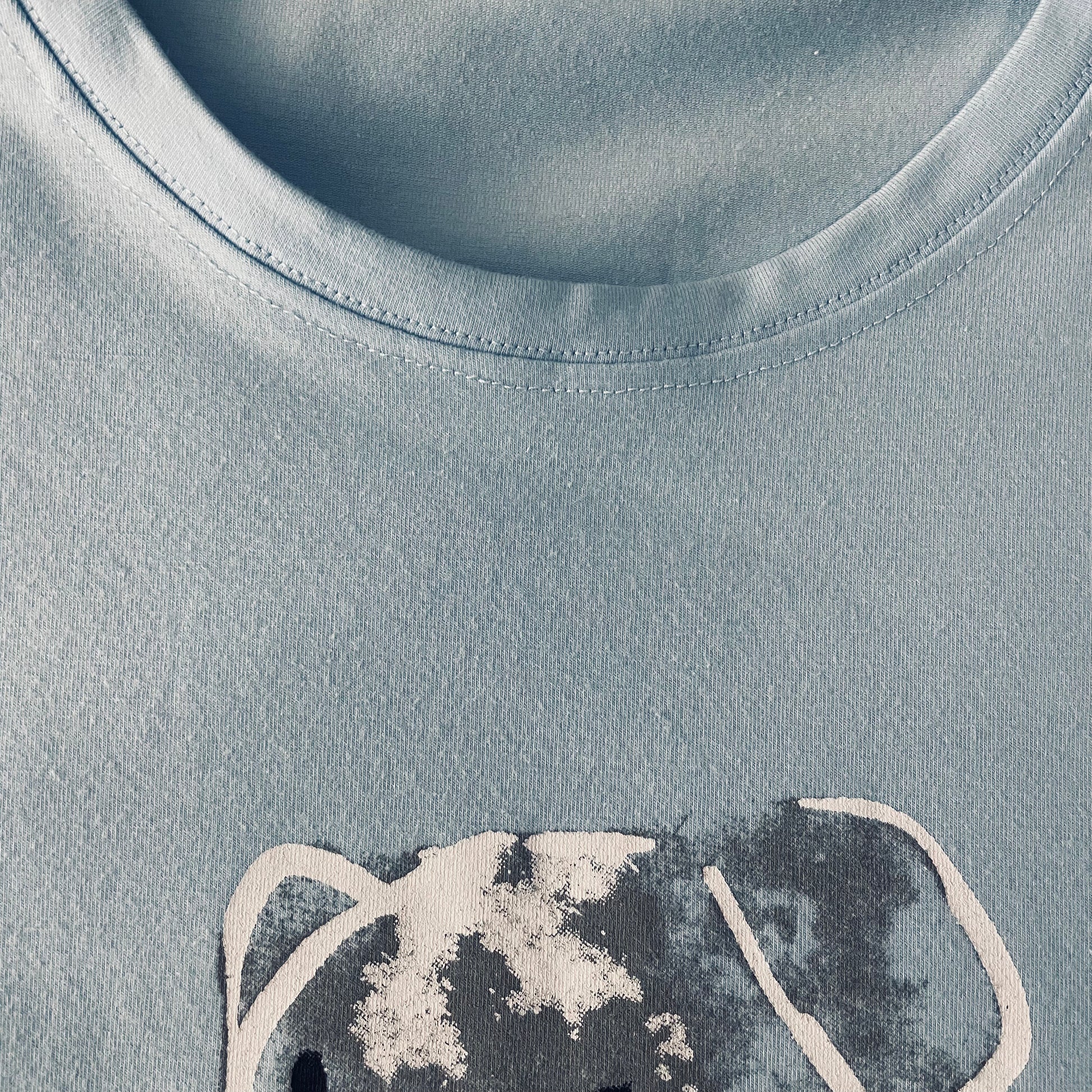 Bear Print Elbow-Sleeve Oversized T-Shirt T-Shirt from Unbranded